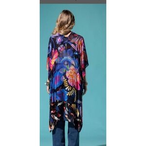 Ruggine Womens Open Front Boho Kimono One Size Viscose Festival Hippie